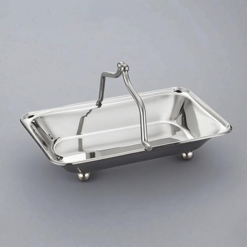 Bandeja para baño decorativa de acero con cesta de orden 3
