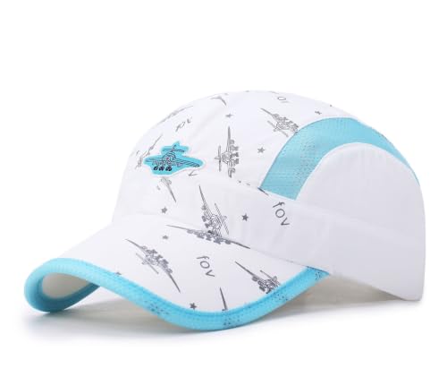 Image of Home Prefer Kids Lightweight Quick Drying Sun Hat Airy Mesh UV Protection Caps Boys Girls UPF50 Baseball Caps Run Beach Water
