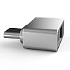 Mini USB Fingerprint Reader for Windows 7/10/11, Biometric Login Device, Type-C Fingerprint Scanner, Zinc Alloy PC, Silver, TR U9 Model
