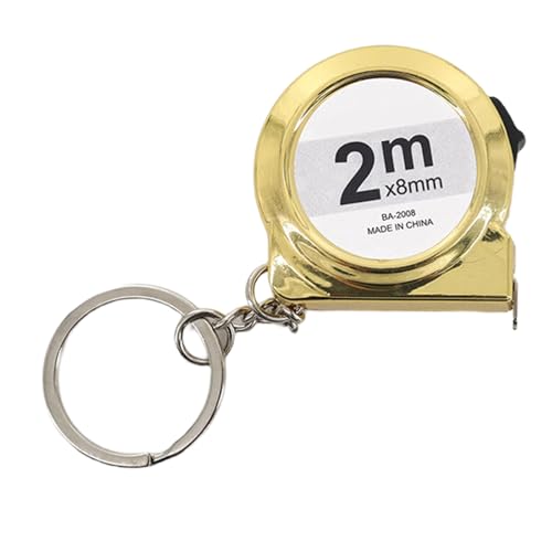 Cinta Métrica Miniatura 2M con Llavero ABS y Acero Carbón