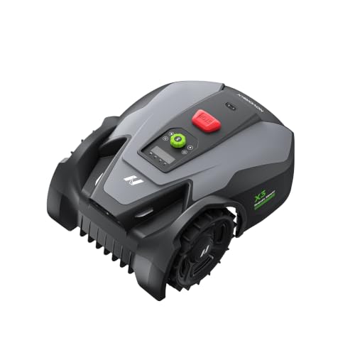 NovorikX X3 Robot Lawn Mower with RTK+Dual AI Vision,Wire-Free 1/4 Acre Robotic Lawnmower,Zero-Edge Cutting,APP Control,Cutting Height 0.98"-2.36", 35% Slope,Flexibly Adapts to Various Types of Lawns
