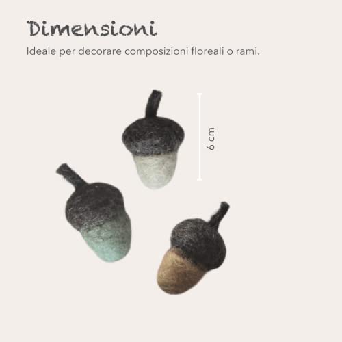 Set di 6 ciondoli natalizi in feltro