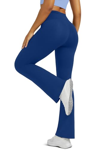 Image of Flare Leggings for Women Yoga Pants with Pockets High Waisted Crossover Flare Yoga Pants Bootcut Yoga Leggings