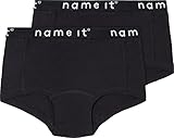 Kinder Unterhose NAME IT Mädchen Nkfhipster 2p Noos Unterhose, Black/Pack:w/ Black, 158 EU