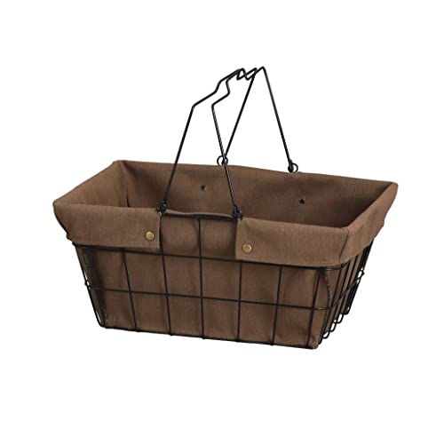 アビテ ワイヤーファブリック バスケットL ブラウン w430×d300×h200 mm FW-603-BR