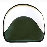 Pan Seat 21' Deluxe Cushion Vinyl White & Green fits Oliver 770 440 77 66 Super 77 70 Super 44 660...