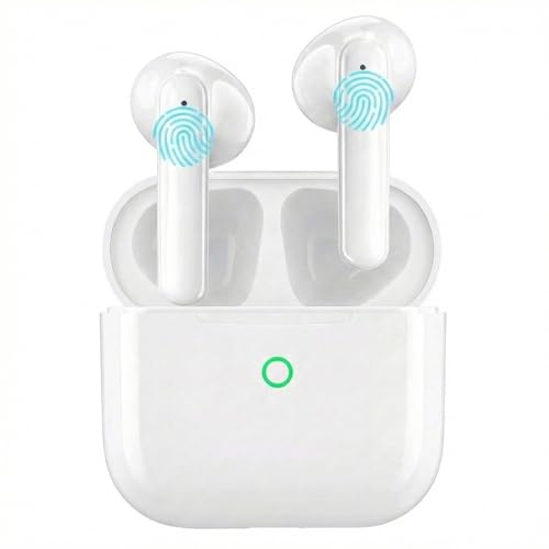 Wireless Earbuds, Bluetooth 5.4 Headphones Wireless in Ear with 4 ENC Noise Cancelling Mic,50H Hi-Fi Stereo Deep Bass Wireless Earphones,IP7 Waterproof Bluetooth Earbuds for iPhone Android Samsung