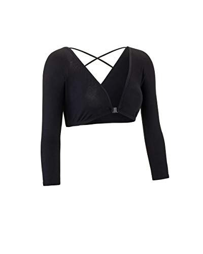 Sleevey Wonders Criss-Cross 3/4 Sleeve Black Jersey Slip-on Sleeves Women's Arm Sleeves (Black, Plus Sized 3X)