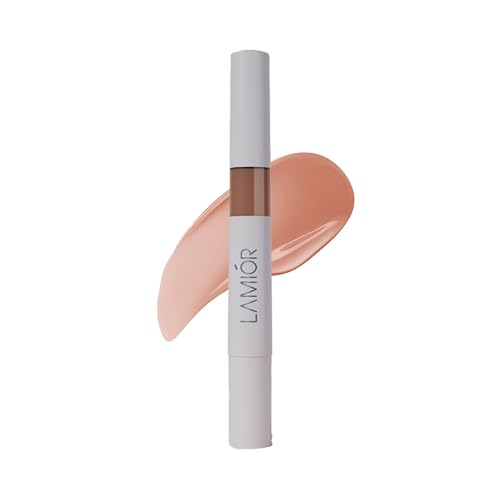 Image of LAMIOR Peptide Glaze Lip Balm - 3 in 1 Formula for Glossy Shine, Healing & Nourishment for Dry Dark & Pigmented Lips with Shea Butter, Non Sticky, Moisturizing Lip Balm for Women, (Chico (Sheer))