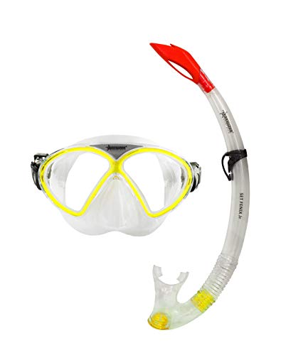 ABYSSTAR 50058yl Gafas y máscaras de Buceo, Unisex Adulto, Amarillo, JR
