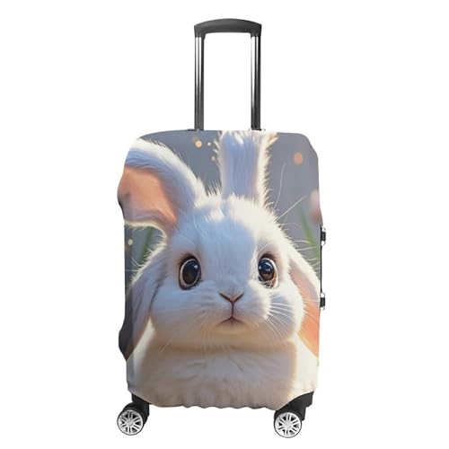 Easter Bunny Printed Luggage Cover Protector, Fits 18-32 Inch Luggage