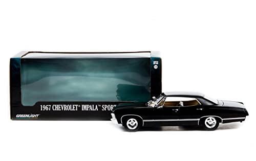 GreenLight 1:24 1967 Chevrolet Impala Sport Sedan Negro miniatura 2