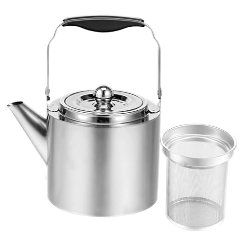Théière en acier inoxydable 1,8L avec infuseur pour induction