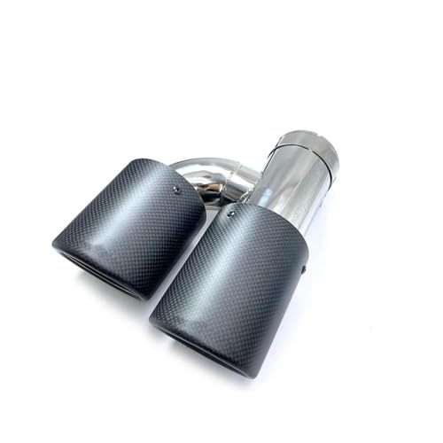 Tuyau d'échappement en carbone double en H pour voiture ID 51mm OD 76mm