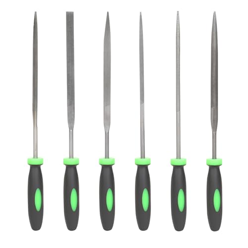 Metal File Needle File Set for Steel Small Wood File Round and Flat Files with Soft Handle for Jewel Metal Glass Plastic Wood Leather Carving Craft