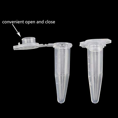 Tegg CGPMVT-0.5ML-200 Centrifuge Tubes 200Pcs 0.5 Ml Clear Graduated Polypropylene Microcentrifuge Vials Tubes thumb #1