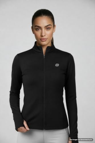 Image of PUMP'D Women's Jacket | Slim Fit | Thumb Hole Open Sleeve | With zipper | Perfect for workout
