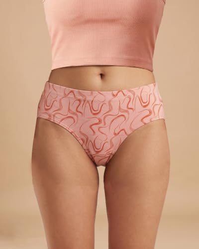 Image of URBAN ADVENTURE Women's Cotton Printed High Waist Full Coverage Briefs | Soft & Stretchable Everyday Hipster Panties | Breathable Comfort Fit | Pack of 3