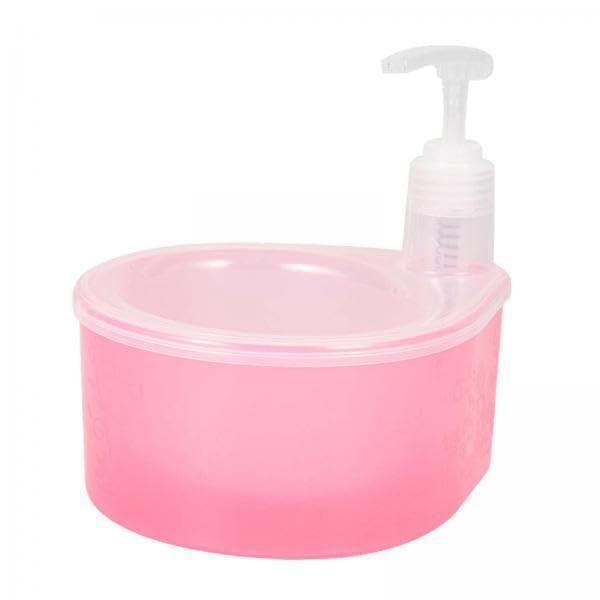 2x2 in 1 Dish Soap Dispenser with Sponge Holder 1L Liquid Pump Bottle for Home Pink-picture-30