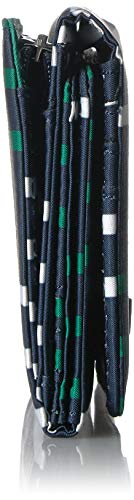 JuJuBe Be Rich Tri-Fold Wallet with Snap Enclosure, Coastal Collection - Providence - Navy/Teal/White Stripes3