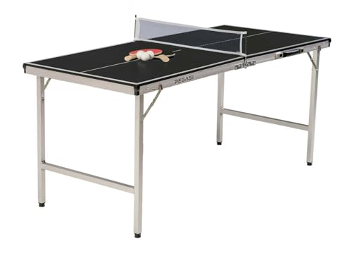 Pegasi Mini Tischtennisplatte - Tischtennis - Indoor Spiele - Tischtennisplatte - Faltbare Tischtennistisch - Table Tennis Table Indoor - Schwarz Pegasi Mini Tischtennisplatte - Tischtennis - Indoor Spiele - Tischtennisplatte - Faltbare Tischtennistisch - Table Tennis Table Indoor - Schwarz