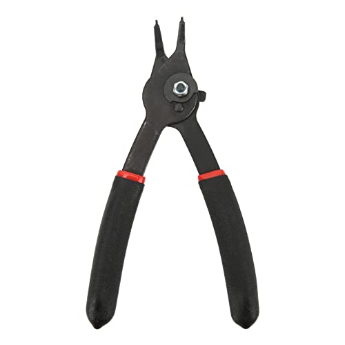 Snap Ring Pliers, Straight Bent Clip Pliers Lock Ring Pliers, Heavy Duty 6 Inch Internal External Circlip Pliers, Adjustable, High Efficiency, for Retaining Rings Removal (45°)