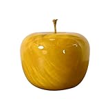 mwpqbd Apple Decoration Christmas Eve Gift Family Living Room Rare Solid Wood Crafts Collection Decoration (Golden Silk nanmu(Size 3.2 * 3.2 