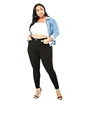 Jack David Women's Plus Size Stretch mid Rise Denim Jeans Pants