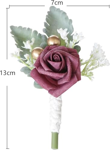 Set de 6 Boutonniere y Corsage para Boda miniatura 2