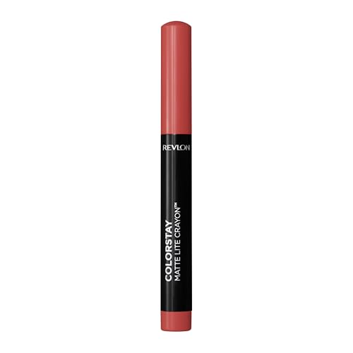 Revlon ColorStay Matte Lite Crayon Lipstick with Built-in Sharpener, Smudgeproof, Water-Resistant Non-Drying Lipcolor