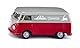 siku 2362, VW T1 Transporter, 1:50, Metall/Kunststoff, Rot/Grau, Spielzeug-Auto, Türen zum Öffnen, Anhängerkupplung