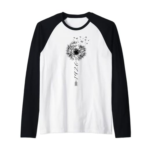 Solo cumpleaños 1926 Regalo de diente flower león Dandelion Camiseta Manga Raglan