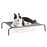 Bedsure Raised Dog Bed Medium - Elevated Waterproof Dog Bed With Mesh, Outdoor Pet Bed for Travel and Garden, Grey, 105x65x20cm