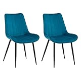[Confortable et ergonomique] La chaise de salle à manger moderne avec dossier incurvé et siège rembourré est conçue de manière ergonomique pour mieux vous soutenir lorsque vous êtes assis pendant une longue période.