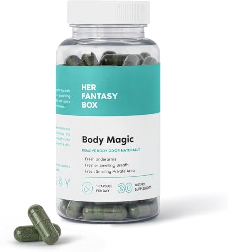 Her Fantasy Box | Body Magic | Chlorophyll Capsules – Vegan Detox & Digestion Support, Gut & Skin