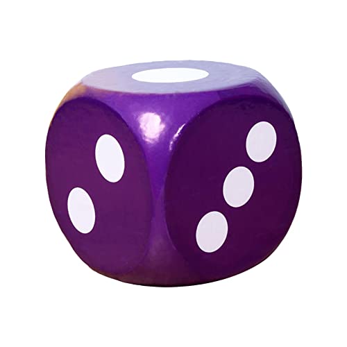 Baoblaze Spielwürfel Groß Schaumstoff, Großer Schaumstoffwürfel Weich, Bunt Eva Stoffwürfel D6, Soft Dot Dice, 30cm Teaching Aids Board Games für Teambuilding Klassenzimmer Party Favors, Violett