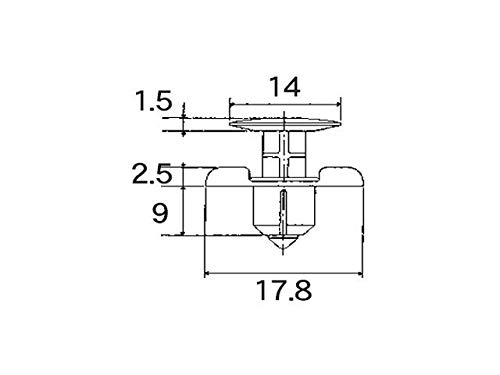 ボストン (VOSTON) 自動車用部品 プッシュリベット 黒色 1袋10個入り BC5124