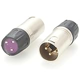 DMX512 Signal Tester, XLR 3-Pin Kabeltester für Bühnenlicht, Studiolicht, Beam Lights, Fehlertest-Werkzeug, 5 Stück