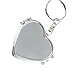 Produktbild Qimao Rund Herz Oval Sqaure Form-Doppelt-Seiten-kosmetischer Spiegel-Metallfalte Keychain Makeup Mini-Spiegel