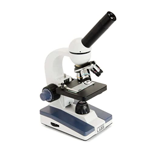 Image of Celestron CM400C Lab-Ready Compound Rotatable Monocular Head Microscope with 40-400x Magnification /Adjustable Mechanical Stage /Objective Lenses