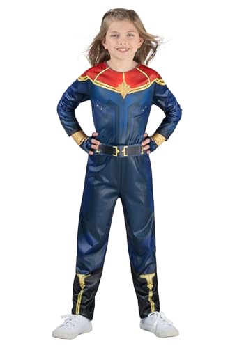 Disfraz clásico Captain Marvel para niña miniatura 2