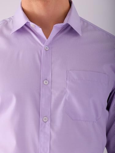 Image of The Indian Garage Co Men Slim Fit Checkered Full Sleeves Cutaway Collar Formal Shirt