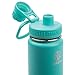 Takeya Actives Stainless Steel Water Bottle, Insulated Spout Lid, Keeps Drinks Cold 24 Hrs, Leakproof, Durable, Dishwasher Safe, Ideal for Gym, Travel, Fits Most Cup Holders, 24 oz/Ombre Pacific Blue