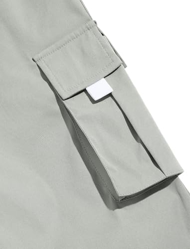 Image of ZAFUL Men's Streetwear Cargo Pants with Flap Pockets & Drawstring Elastic Waist - Casual & Techwear Joggers