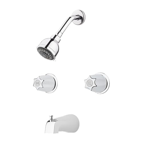 Pfister 2-Handle Tub & Shower Faucet with Metal Knob Handles in Polished Chrome