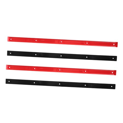 POPETPOP 4pcs Replaceable Collision Rib Bone Rail for Skateboards Sturdy Protective Strips Easy Installation Versatile Use for Skateboards and Sliding Tools Red Black