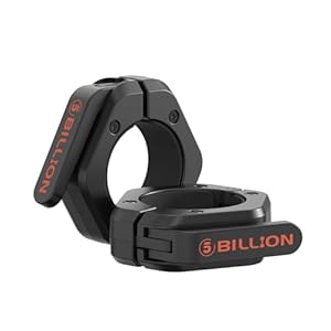 Olympic Barbell Clamps 2 inch Barbell Clips (Pair) Barbell Collars for Secure Weightlifting Quick Release Weight Clips for Bars with Anti-Slip TPR Lining at Home or Gym Clips (Black)