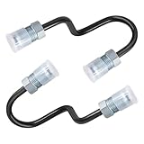 KOOLEVER 2PCS Car Brake Hoses 100mm Rear Brake Pipes for VW Golf MK5 MK6 Passat CC B6 Beetle Touran Skoda Superb MK2 Audi A3 RS3 TT RS, 1K0611763E 1K0611763F 1K0611764L 1K0611764M