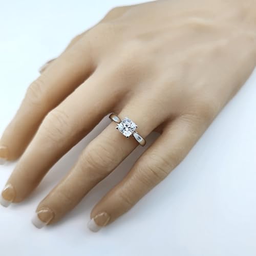 NANA Jewels 1to4ct Simulated Diamond Engagement ring Round-Princess-Cushion-Asscher Solitaire Lucita Cz & Silver3