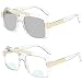 Oversized Transition Sunglasses Photochromic Reading Glasses Men Bifocal Presbyopia Points for Reader Near Far sight (clear, 2.0)